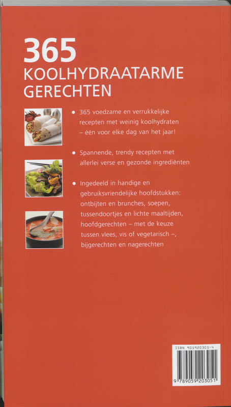 365 koolhydraatarme recepten achterkant