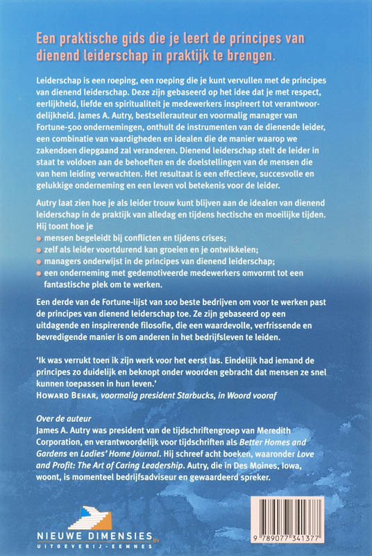 De Dienende Leider achterkant