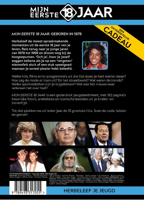 Mijn eerste 18 jaar - Geboren in 1978 - Belgische editie achterkant