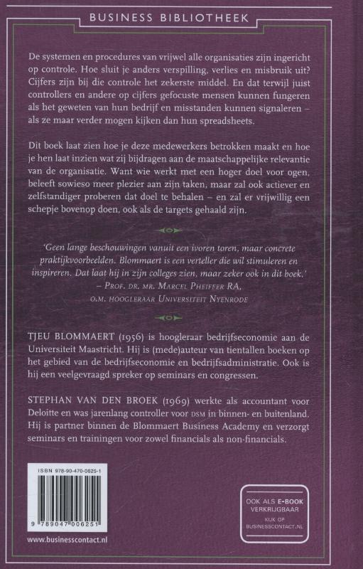 Vertrouwen als bron van winst / Business bibliotheek achterkant