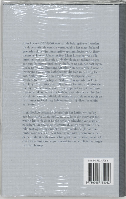 Brief over tolerantie / Marginaliareeks achterkant