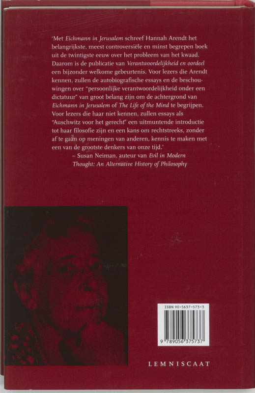 Verantwoordelijkheid en oordeel achterkant