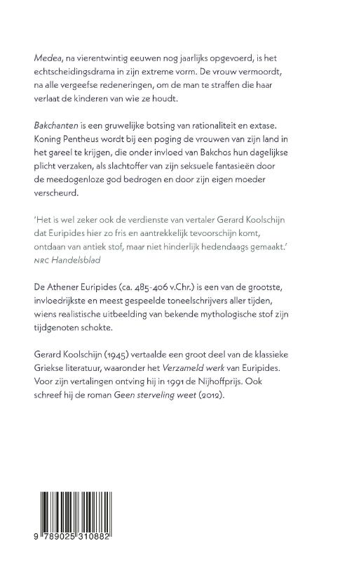 Medea / Bakchanten achterkant