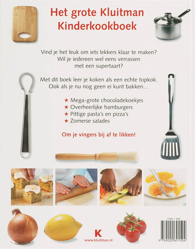 Het grote Kluitman Kinderkookboek achterkant