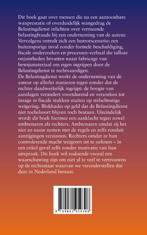 List en bedrog door de Belastingdienst achterkant