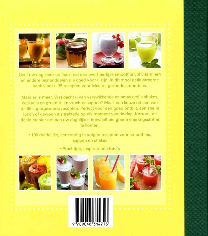 De enige echte smoothies, sappen en shakes achterkant