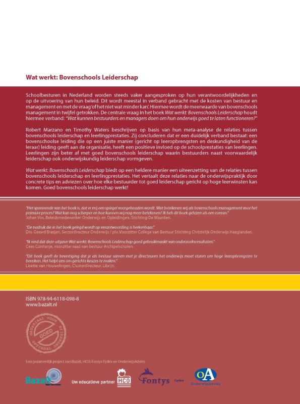 Wat werkt: Bovenschools Leiderschap achterkant