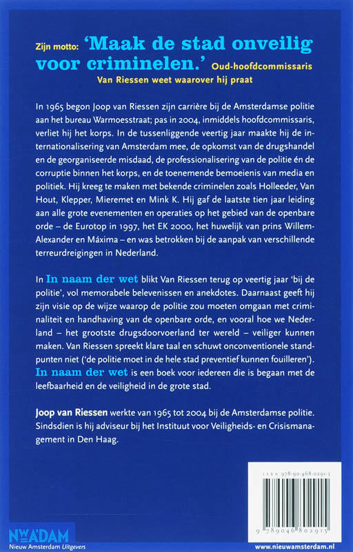 In naam der wet achterkant