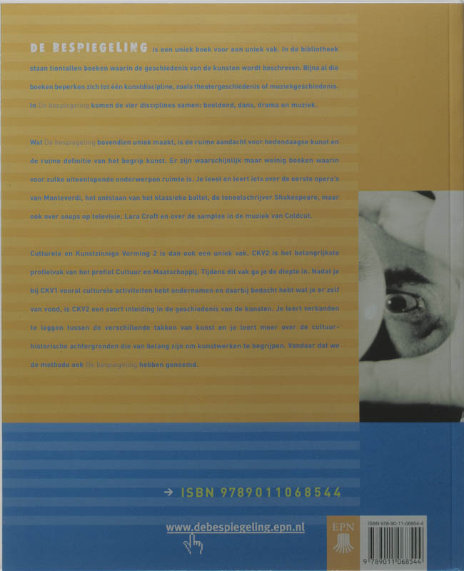 De bespiegeling / CKV 2Havo / deel Tekstboek achterkant