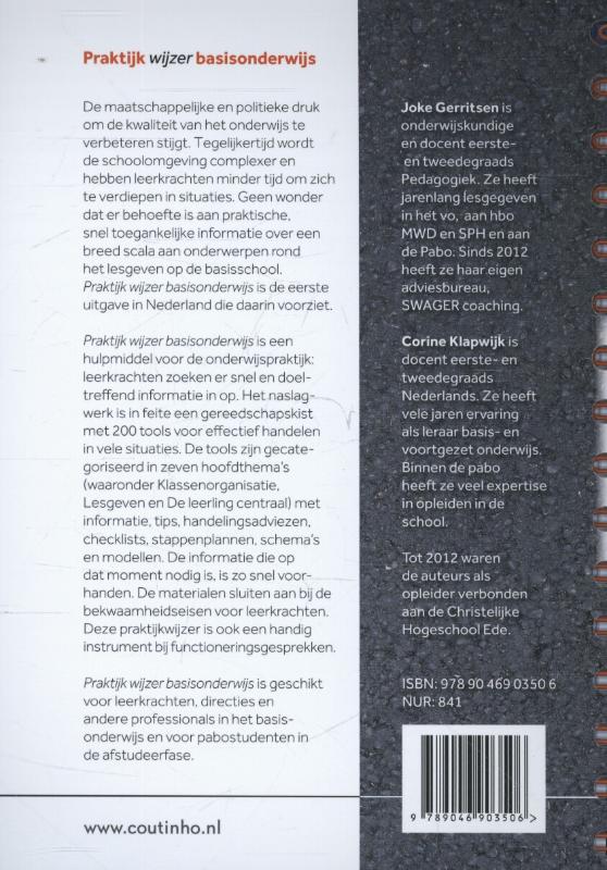 Praktijk wijzer basisonderwijs achterkant