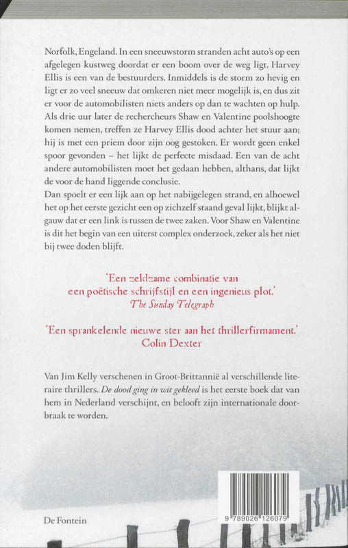 De dood ging in wit gekleed achterkant