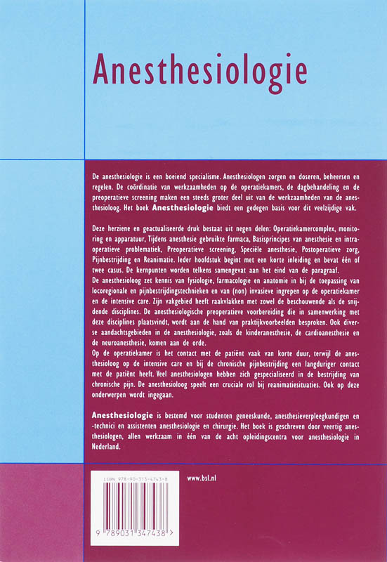 Anesthesiologie / Quintessens achterkant