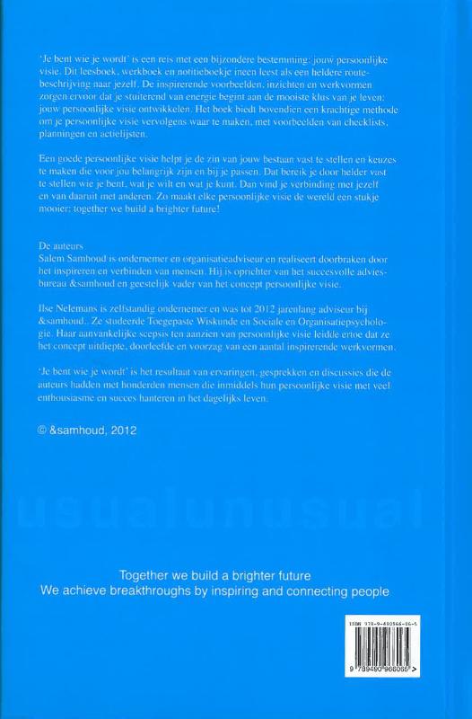 Je bent wie je wordt achterkant