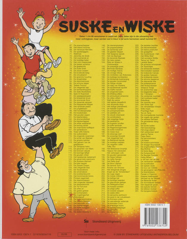 De amoureuze amazone / Suske en Wiske / 169 achterkant