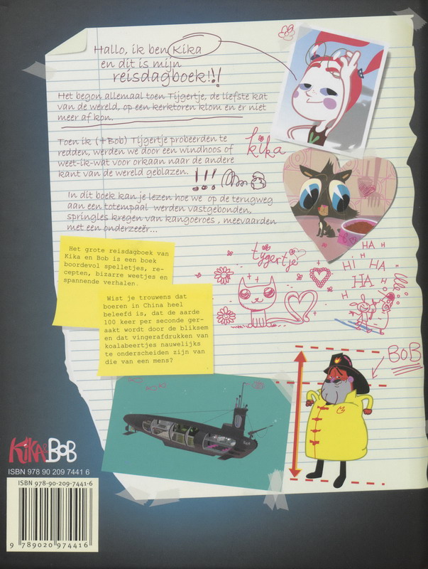 Het grote reisdagboek van Kika en Bob achterkant