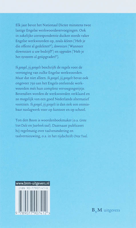 Ik googel, jij googelt / BnM Taal en Cultuur achterkant