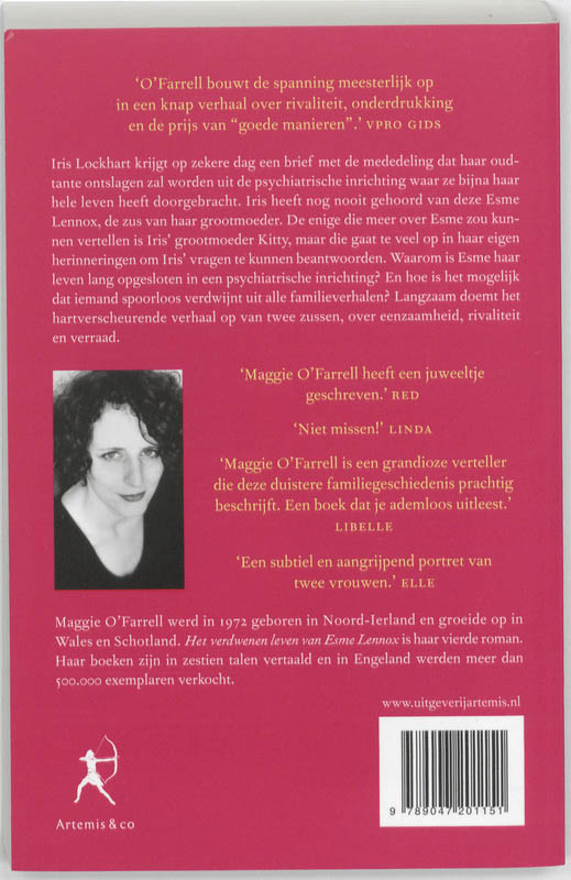 Het Verdwenen Leven Van Esme Lennox achterkant