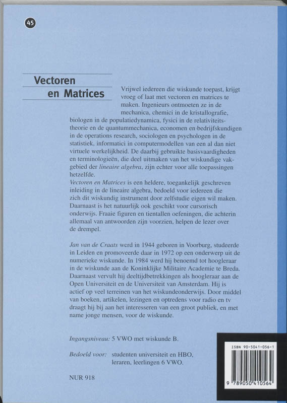 Epsilon uitgaven 45 - Vectoren en matrices achterkant