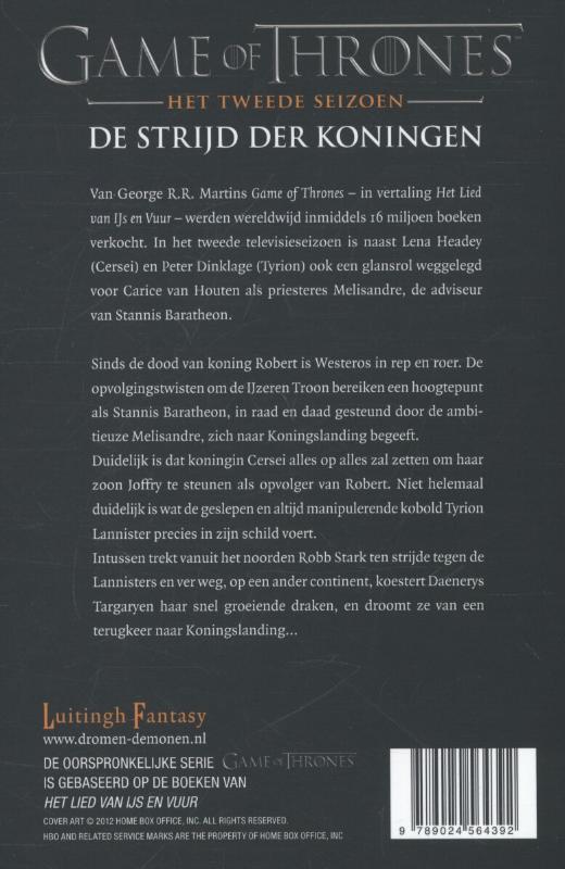 De strijd der koningen / Game of Thrones / 2 achterkant