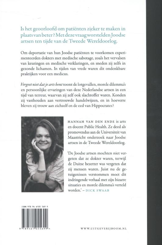 Vergeet niet dat je arts bent achterkant