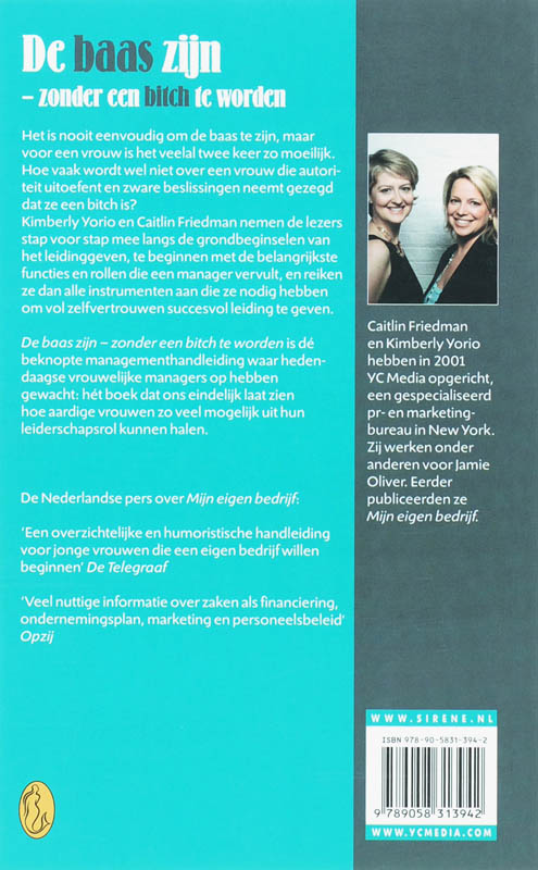 De baas zijn / Management bibliotheek achterkant