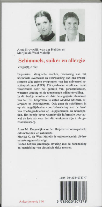 Schimmels, suiker en allergie / Ankertjes / 160 achterkant