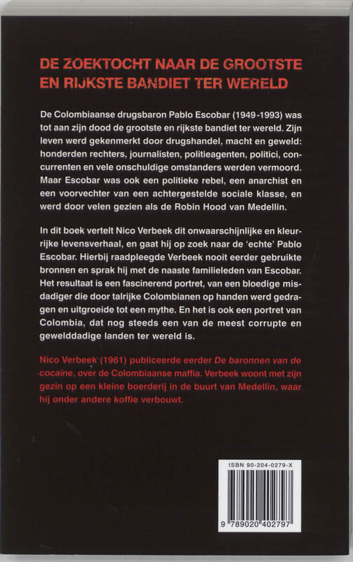 Pablo Escobar achterkant