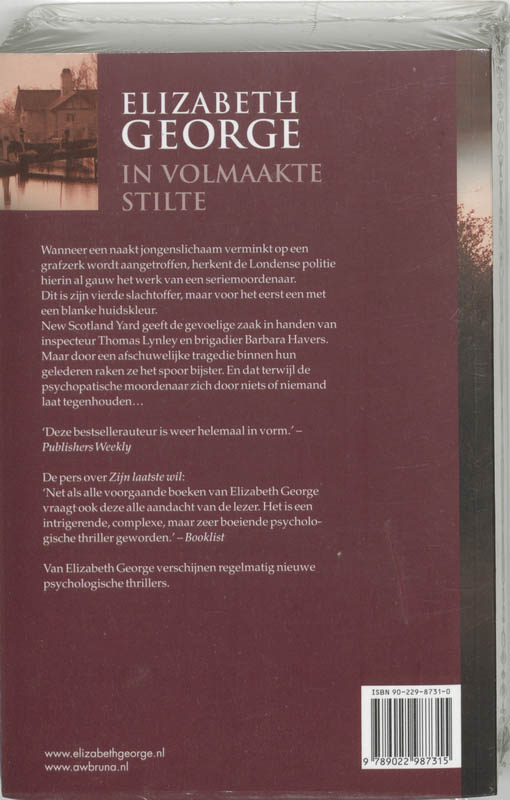 In volmaakte stilte / Inspecteur Lynley-mysterie / 13 achterkant