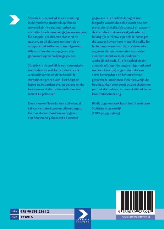 Statistiek in de praktijk Opgavenboek achterkant