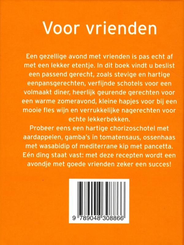 Voor vrienden / Mini kookboekjes achterkant