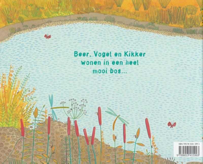 Beer, vogel en kikker achterkant