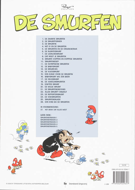 De Smurfen 23 - De reportersmurf achterkant