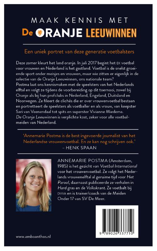 De Oranje leeuwinnen achterkant