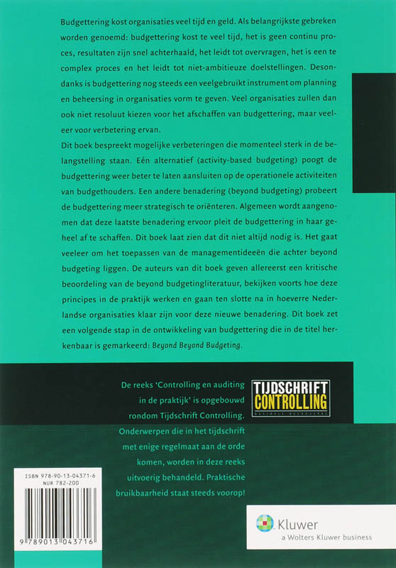 Beyond Beyond Budgeting / Auditing in de praktijk / 79 achterkant