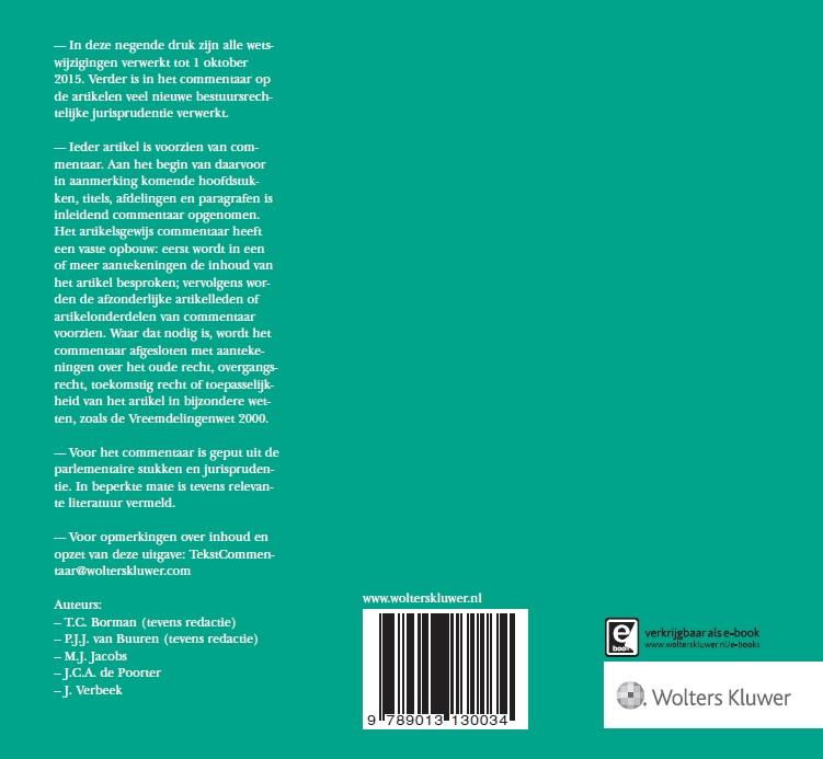 Tekst & Commentaar Algemene Wet Bestuursrecht achterkant