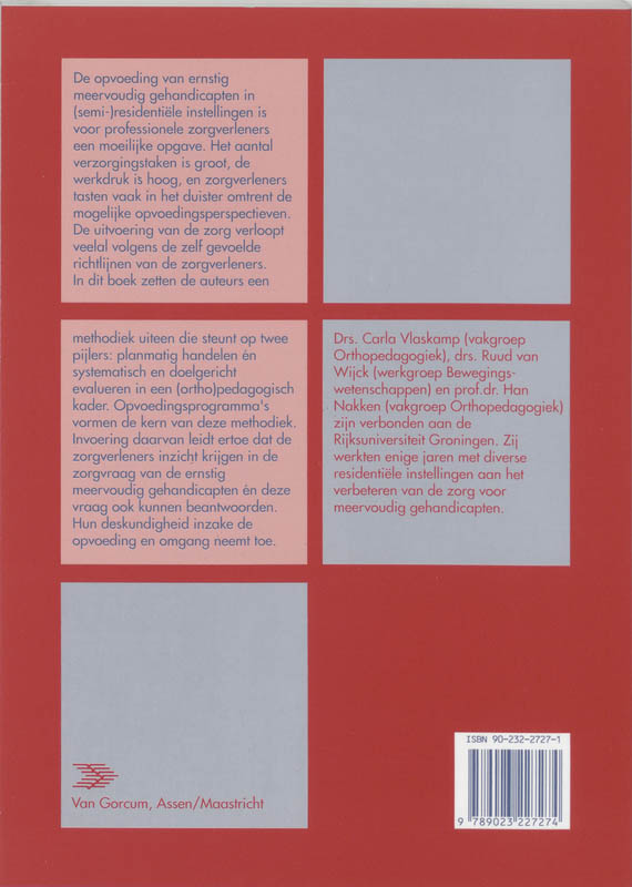 Opvoedingsprogramma's Gehandicapt 1Edr achterkant