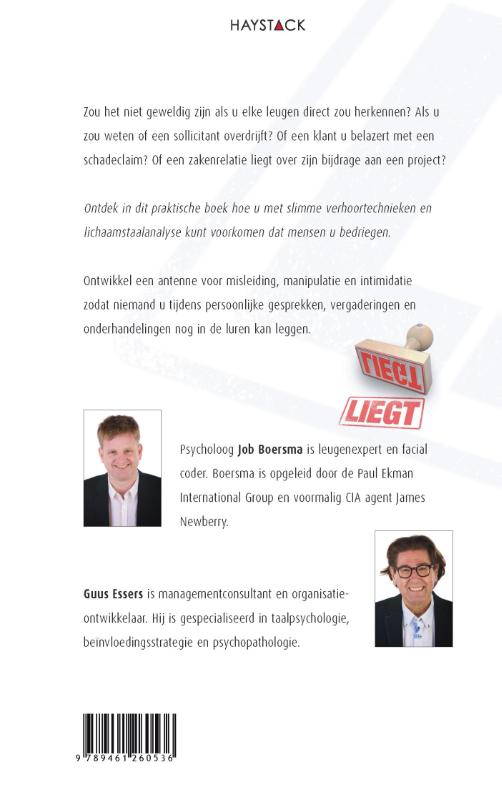 Ik weet dat u liegt achterkant