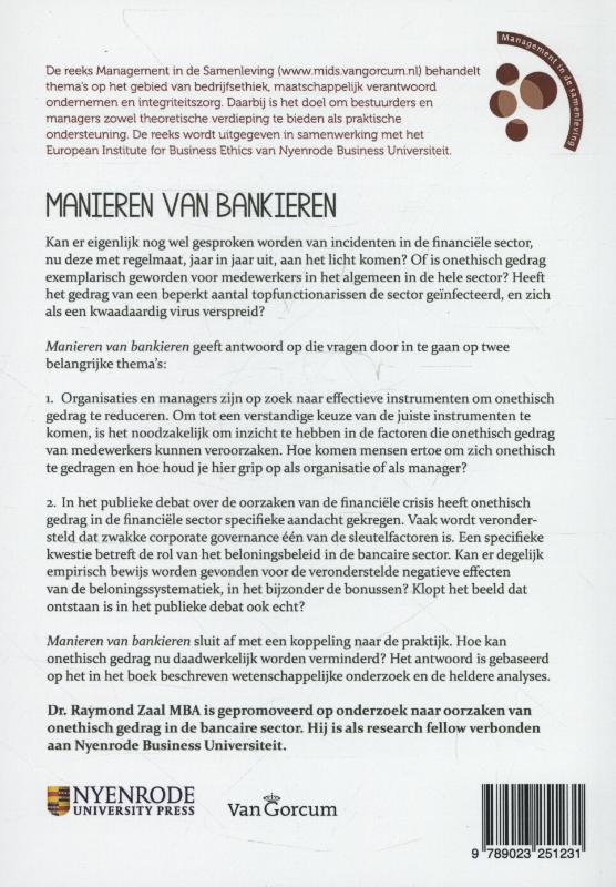 Manieren van bankieren achterkant