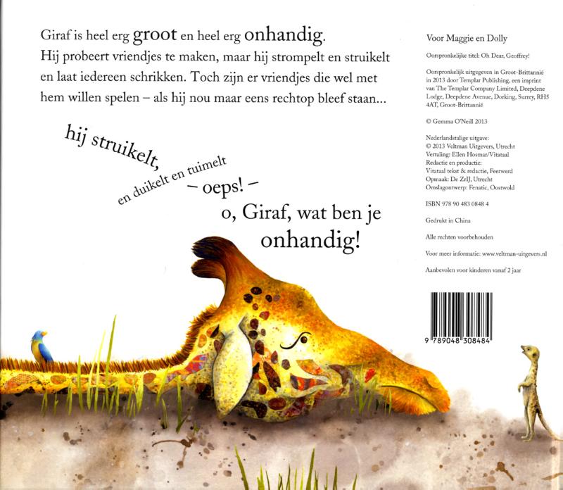 O, giraf, wat ben je onhandig! achterkant