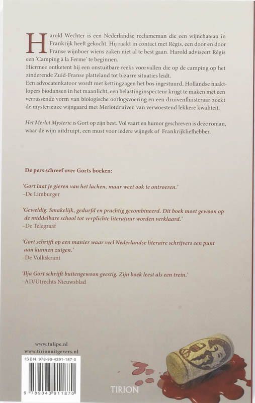 Het Merlot mysterie achterkant