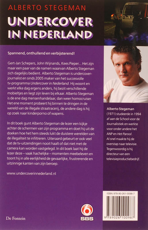 Undercover In Nederland achterkant