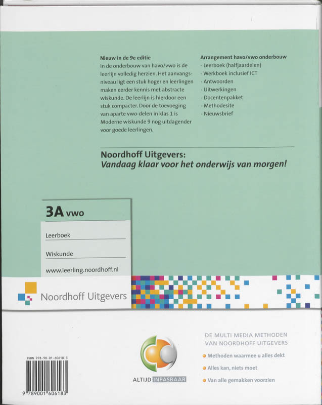 3a vwo Moderne wiskunde achterkant
