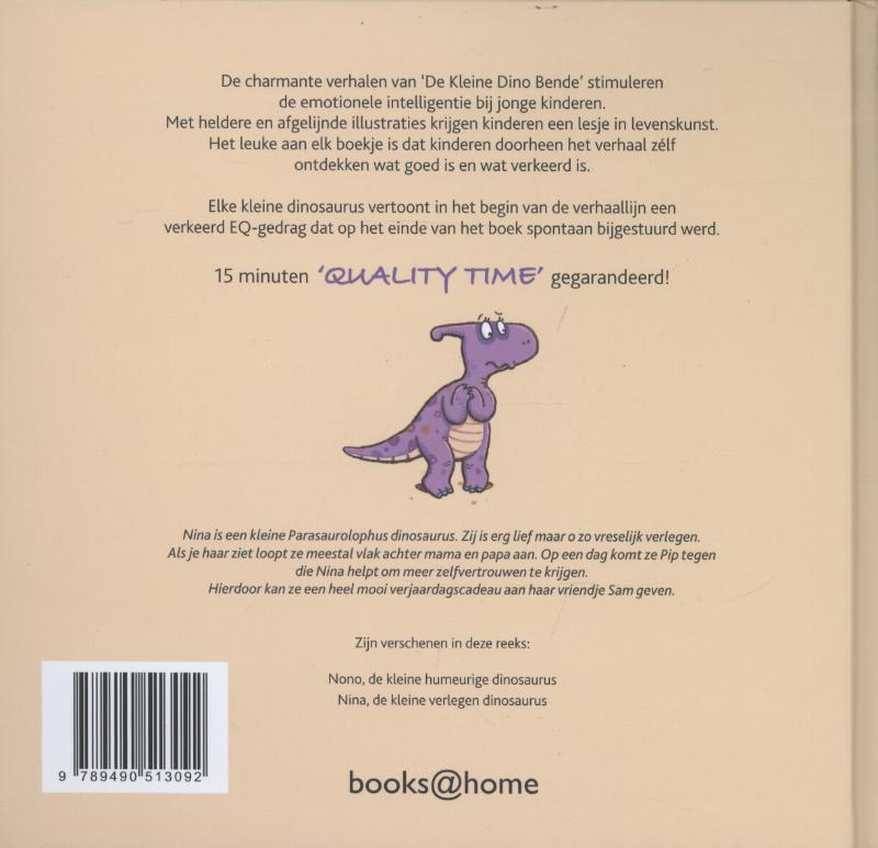 Nina de kleine verlegen dinosaurus / De kleine dino bende achterkant