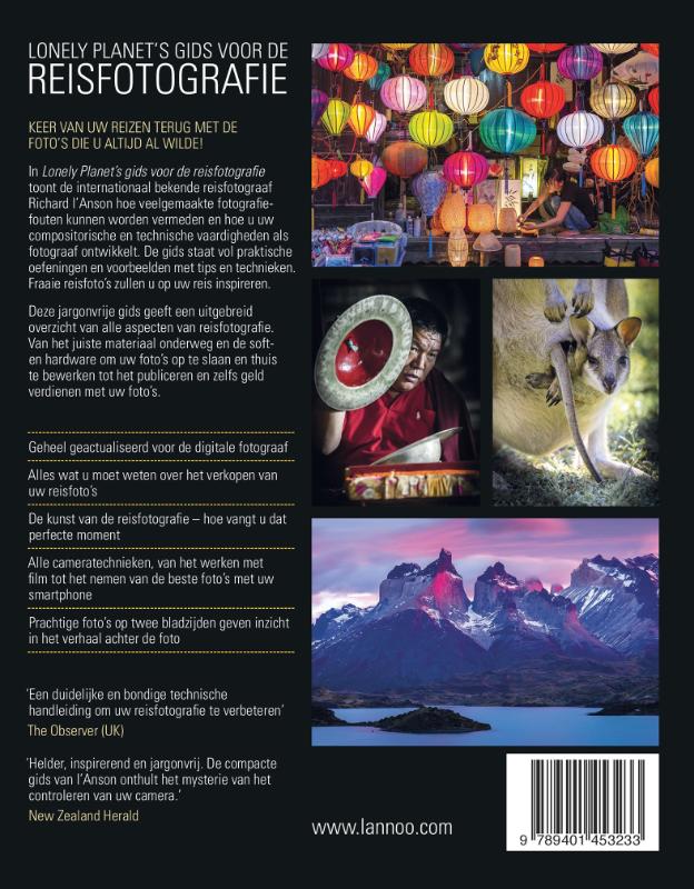 Lonely Planet's gids voor de reisfotografie achterkant