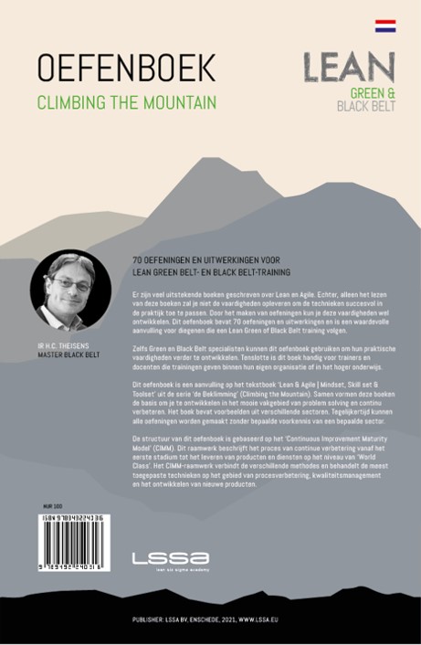 Lean Green & Black Belt / Oefenboek / Climbing the mountain achterkant