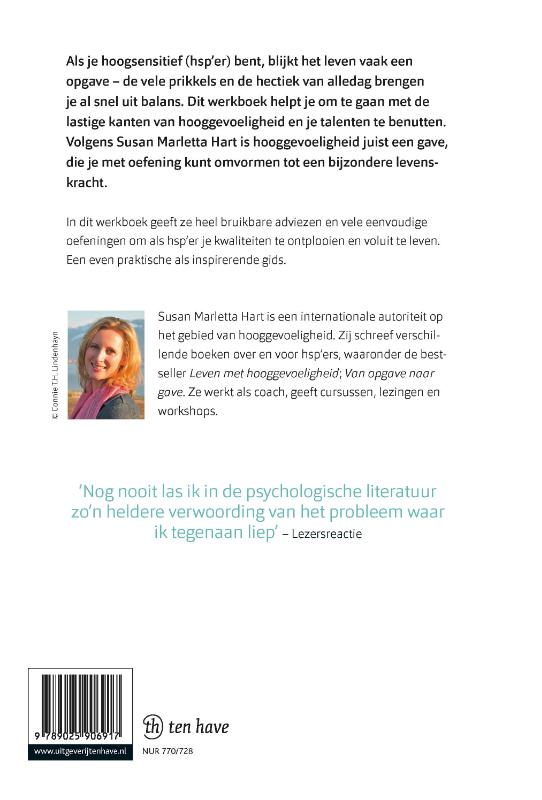 Leven met hooggevoeligheid-Het werkboek achterkant
