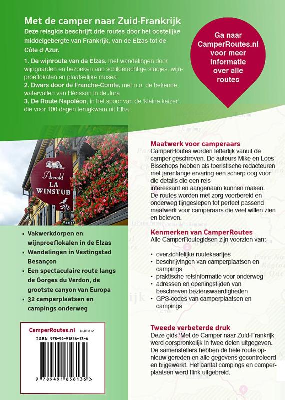 Met de camper naar Zuid-Frankrijk / CamperRoutes in Europa achterkant