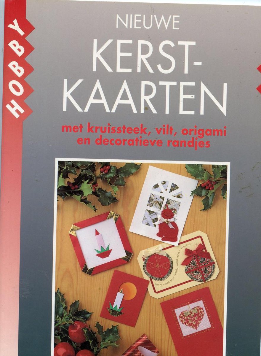 Nieuwe kerstkaarten met kruissteek, vilt, origami en decoratieve randjes / LRV Hobby