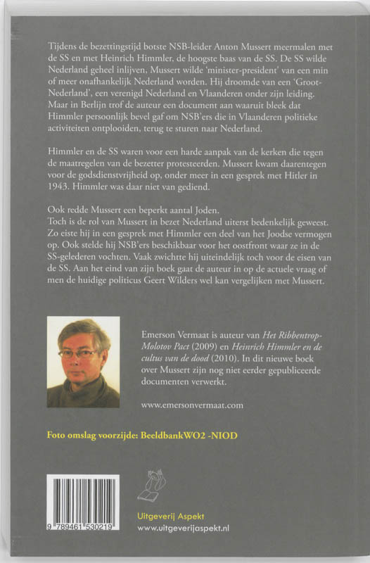 Anton Mussert en zijn conflict met de SS achterkant