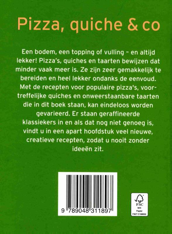 Pizza, quiche & co / Mini kookboekjes achterkant